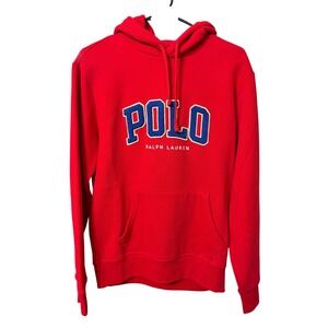 Polo Ralph Lauren Mens Red Logo Hoodie Classic Small NWT